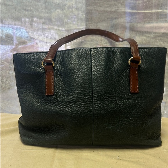 Fossil Black and Brown Leather Tote - Picture 4 of 10